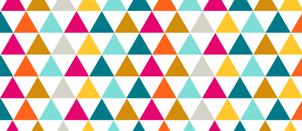A Fierce Flourishing -- bright triangle pattern graphic by laceandyarn.com