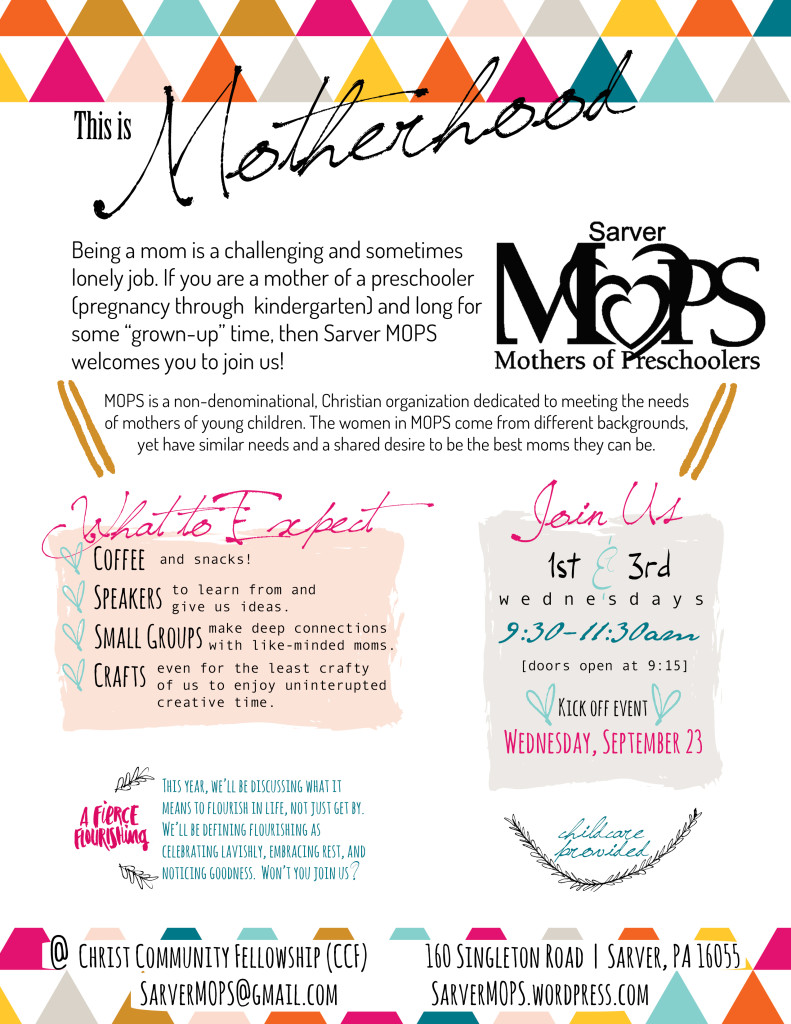 MOPS A Fierce Flourishing poster by Lace and Yarn