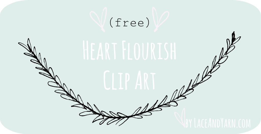 Free heart flourishings clip art by laceandyarn.com